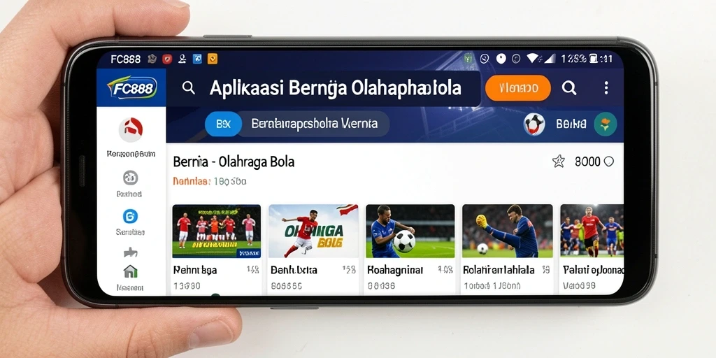 Tampilan antarmuka FC888 yang informatif dan menarik tentang olahraga bola.