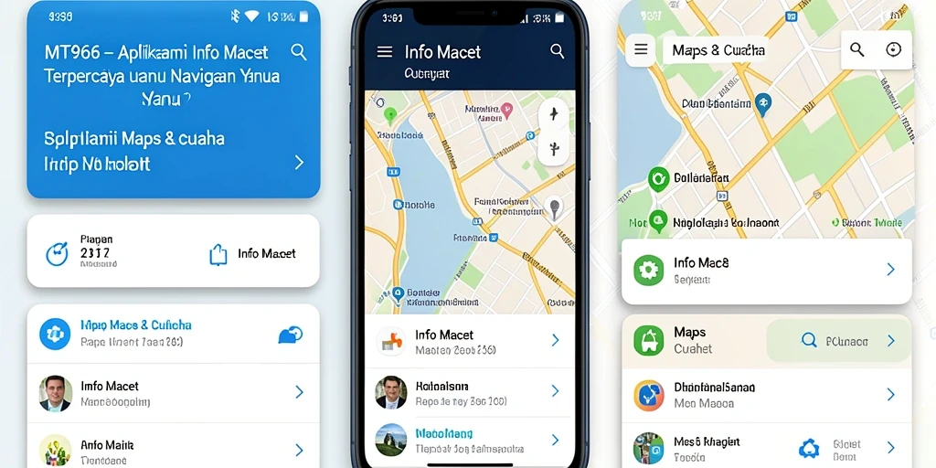 Tampilan antarmuka MT966 saat menunjukkan info kemacetan.