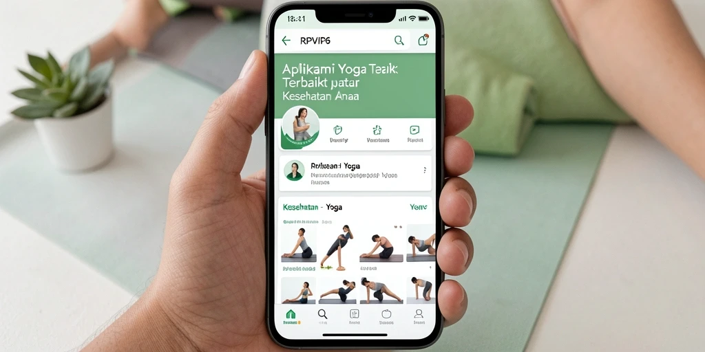 Antarmuka RPVIP6 dengan tampilan latihan Yoga yang menarik dan informatif.