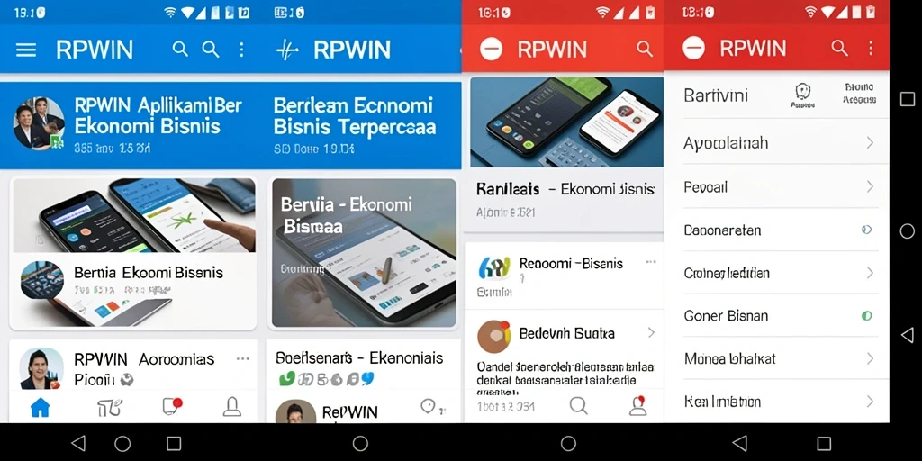 Antarmuka RPWIN menampilkan berita ekonomi dan bisnis terkini dengan jelas.