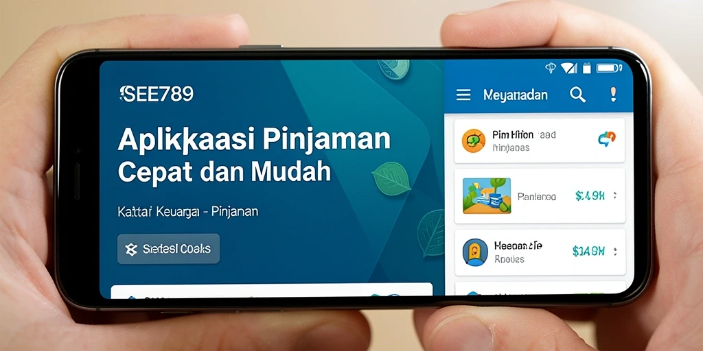 Antarmuka aplikasi SEE789 yang sederhana dan mudah digunakan untuk pengajuan pinjaman.